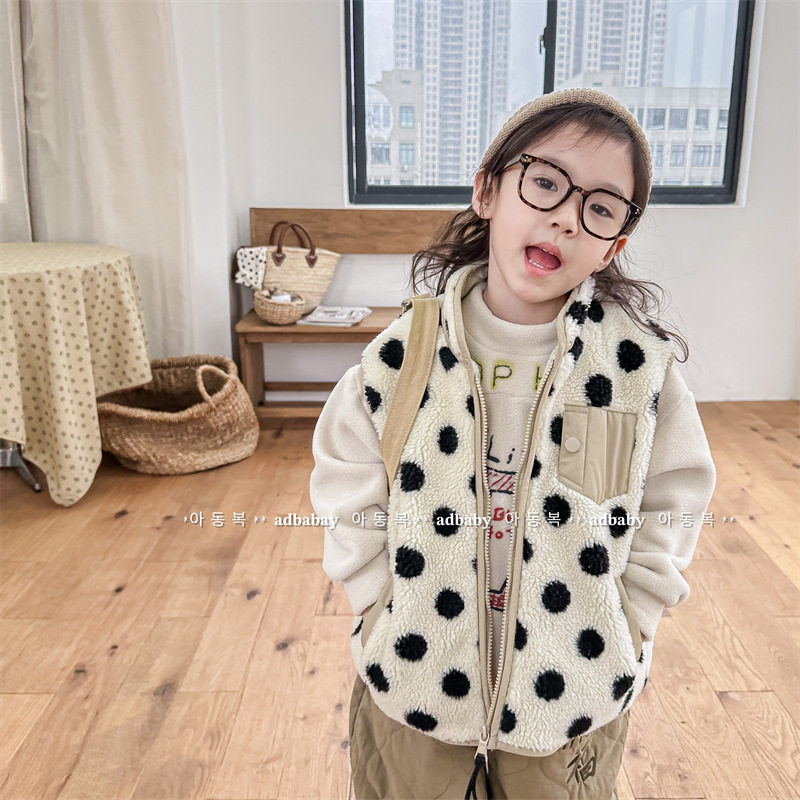 儿童宝宝幼儿园马甲羊羔绒外套