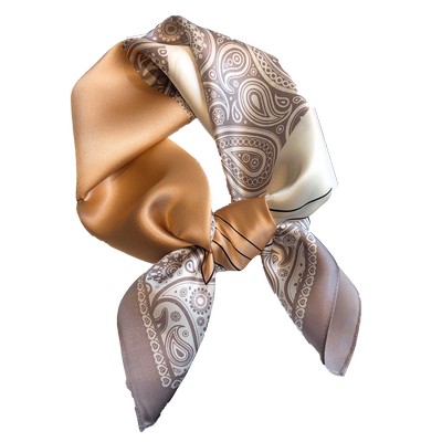 桔粉色真丝丝巾高级感中方巾百搭