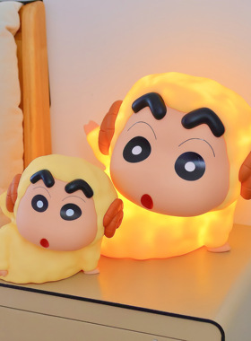 蜡笔小新小夜灯拍拍灯床头灯卧室睡眠灯床头灯卧室睡眠灯床头灯