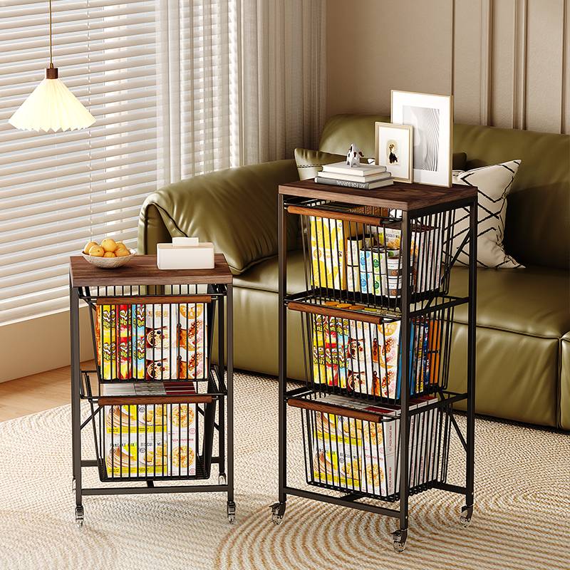 零食小推车落地可移动中古置物架