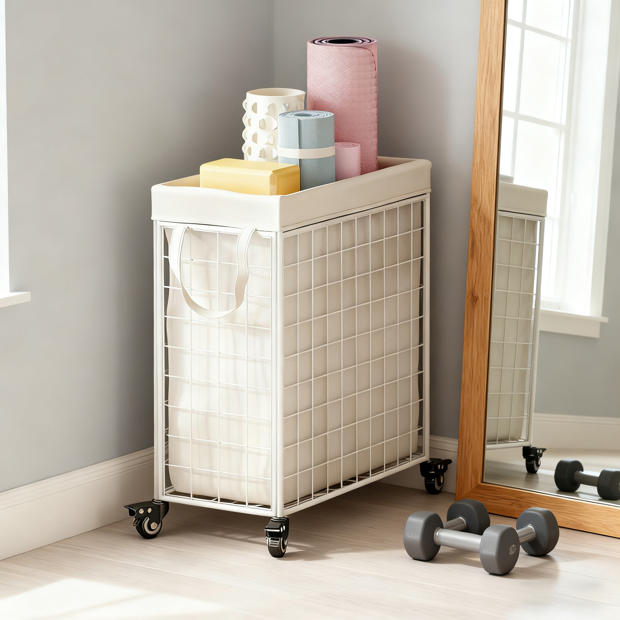 运动器材瑜伽垫收纳夹缝置物