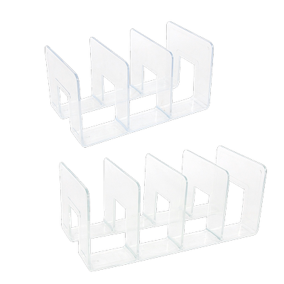 书立架桌面收纳阅读架书夹桌面收纳亚克力书架隔板固定器透明教室书本收纳图书馆塑料书籍收纳儿童初中高中生