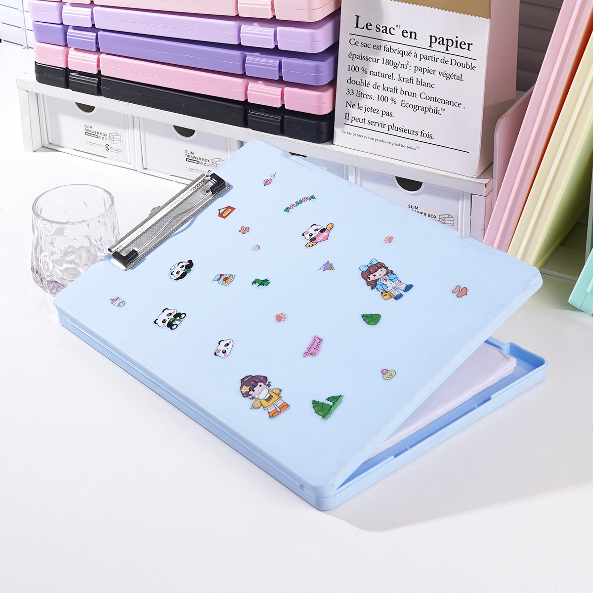 写字板夹多功能A4透明桌面整理置物盒立式收纳盒大容量PP加厚二合一试卷资料夹家庭证件盒办公室用品大全批发,文具电教/文化用品/商务用品,各类尺/三角板/量角器,淘宝优惠券,粉丝福利购,淘宝优惠卷