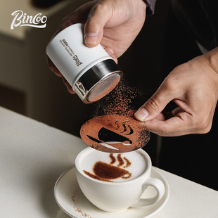 Bincoo咖啡撒粉器印花造型模具抹茶粉可可粉细砂糖粉筛筒懒人神器