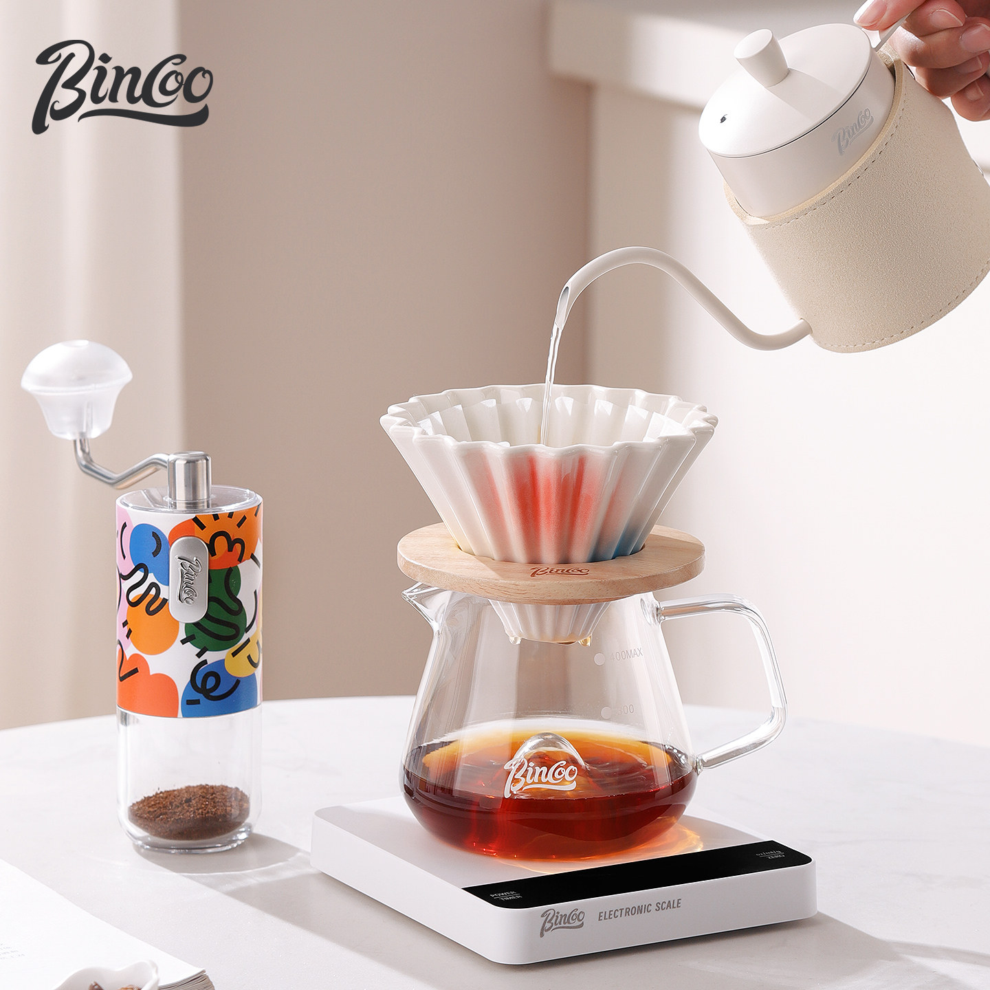 Bincoo手冲咖啡滤杯V60陶瓷过滤漏斗分享壶咖啡机手冲咖啡壶套装,餐饮具,配套器具,淘宝优惠券,粉丝福利购,淘宝优惠卷