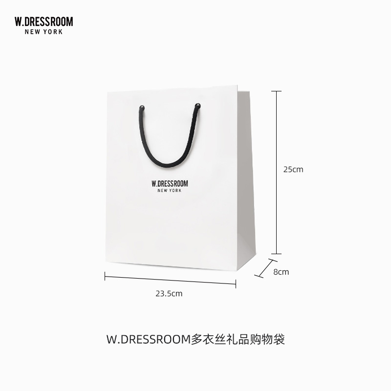 W.DRESSROOM礼品配套手提袋,尺寸25*23.5*8cm