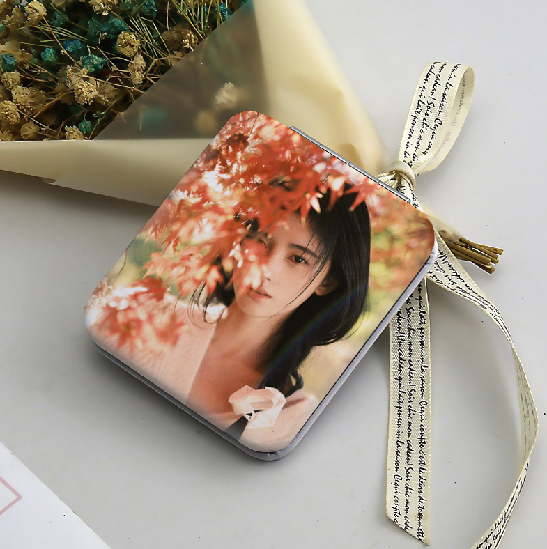 鞠婧祎嘉南传小镜子随身携带迷你化妆镜双面便携学生手持折叠镜子