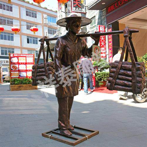 人物铸铜雕塑户外步行街园林广场景点艺术品摆件铸铜景观人物雕塑