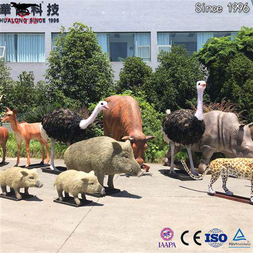 仿真动物大世界长颈鹿电动机模大象可动可叫动物园游乐园美陈