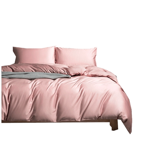 定做100支纯色全棉四件套欧美kingsize被套长绒棉贡缎Queen床单笠