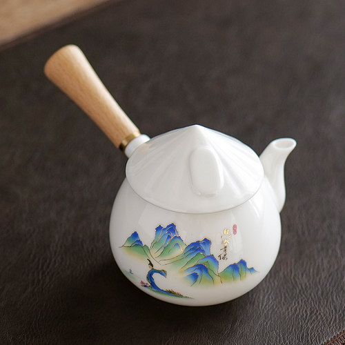 陶瓷侧把茶壶大容量单壶