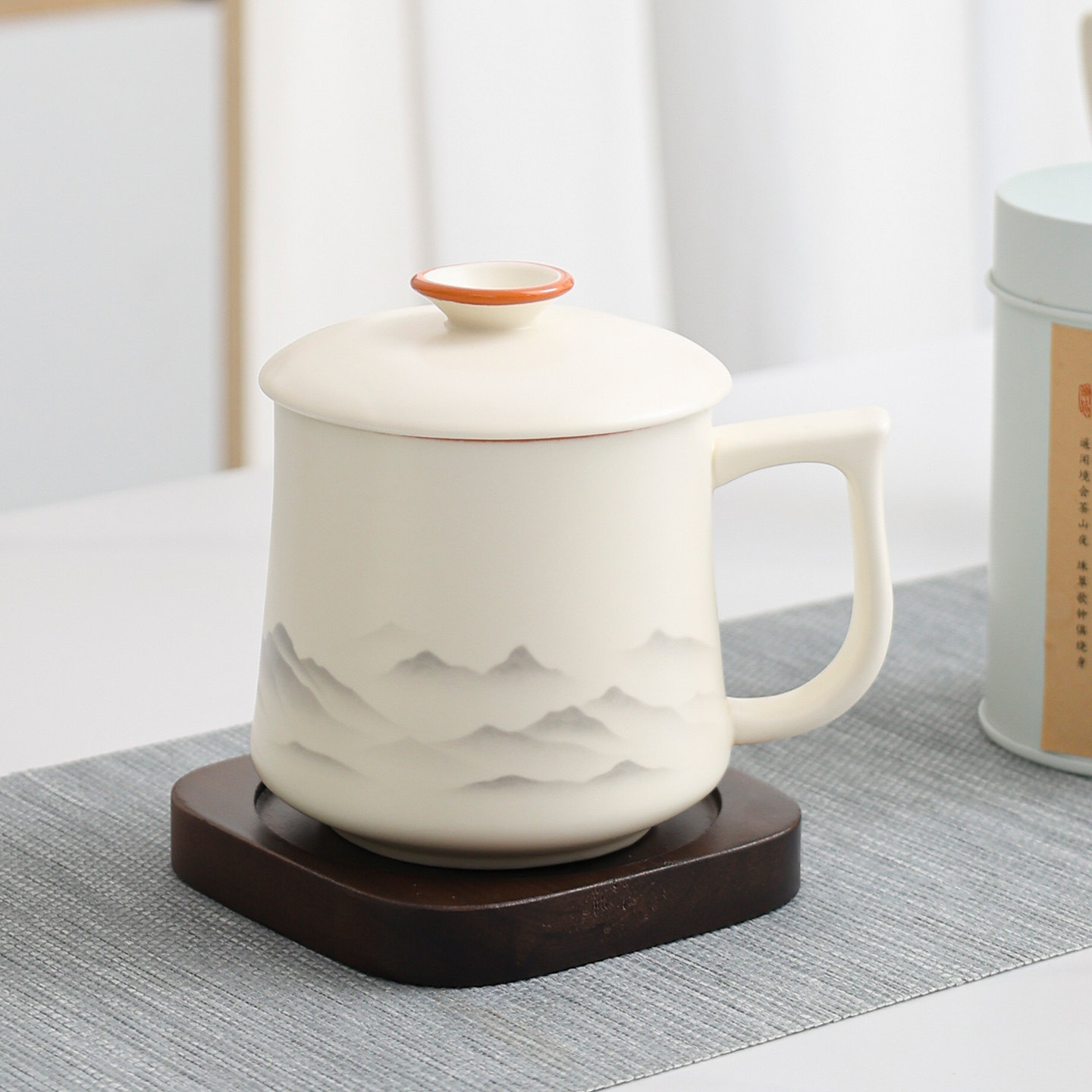 陶瓷茶杯带盖马克杯水杯图片