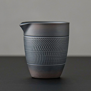 紫陶公道杯手工浮雕 茶器 大容量家用功夫茶具配件 茶海茶水分离装
