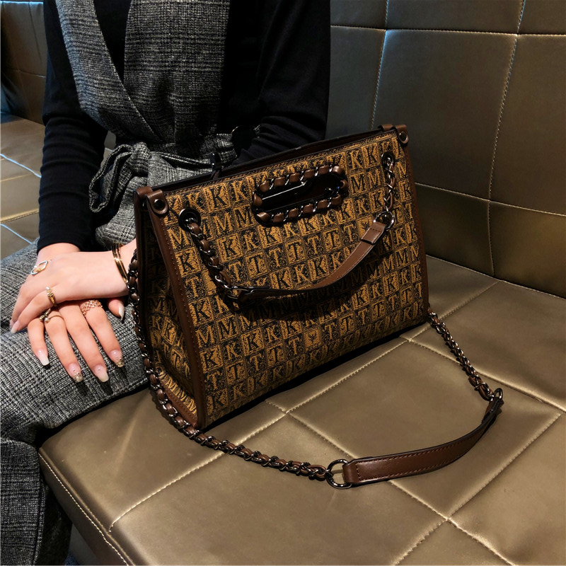 lv&fa官方旗舰店真皮包包女斜挎包高级链条托特包手提单肩购物袋