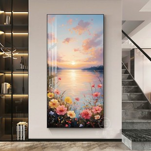 春暖花开玄关装饰画高级感大气壁画走廊过道挂画现代简约轻奢壁画