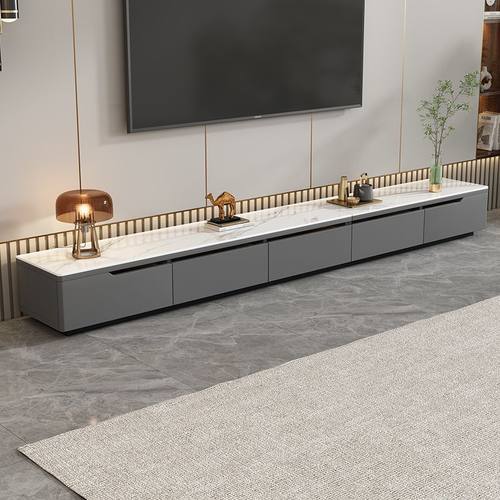 德致茶几电视柜客厅加厚岩板实木小户型现代简约家用电视柜茶几