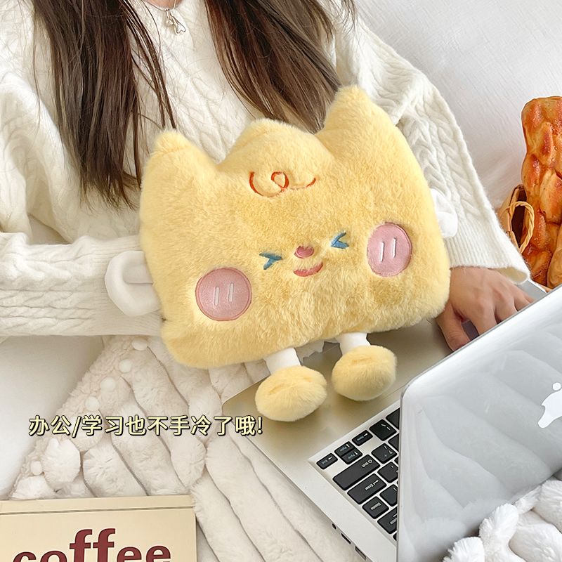 新款毛绒热水袋充电防爆可爱暖手宝女生暖宝宝卡通暖水袋可拆洗