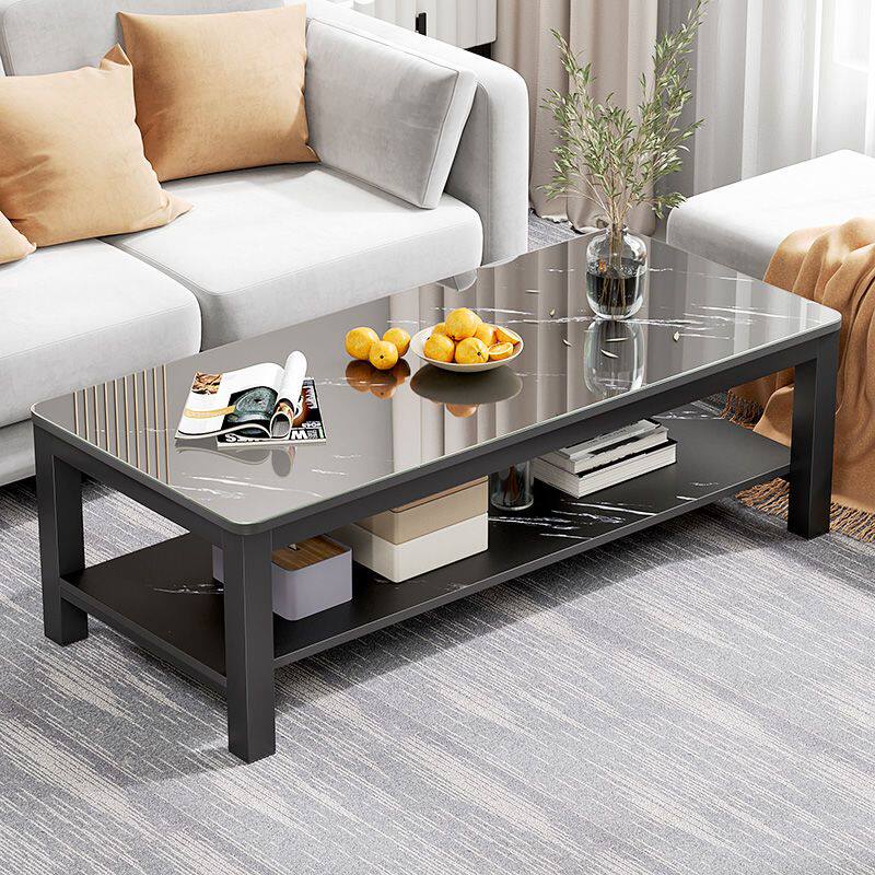 办公室茶几客厅家用方几钢化玻璃茶几小户型简约现代轻奢办公茶桌