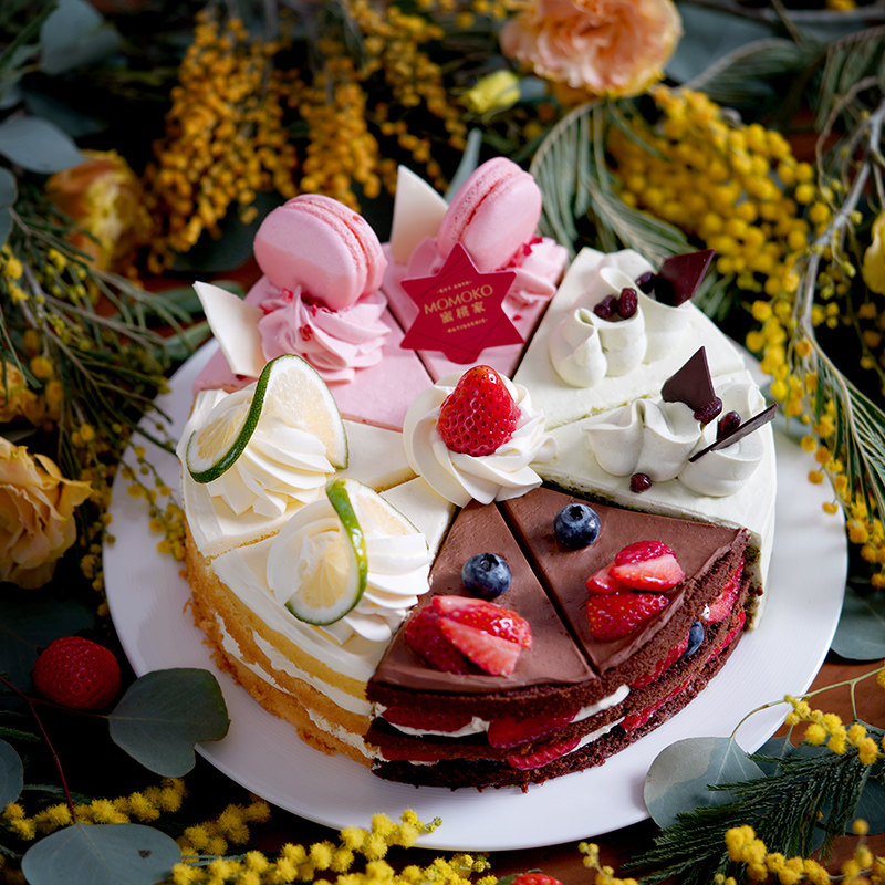 【春四季】momoko蜜桃家四拼网红水果生日蛋糕同城配送成都下午茶