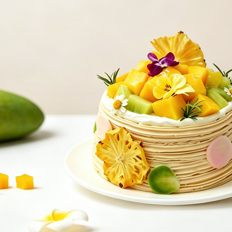 【泰茶繁花】特色蛋糕芒果泰奶奶冻斑斓糯米生日蛋糕同城配送
