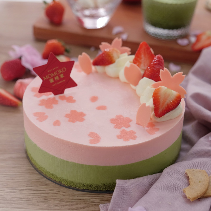 【樱花慕斯】蜜桃家抹茶慕斯蛋糕生日蛋糕成都同城配送下午茶甜品