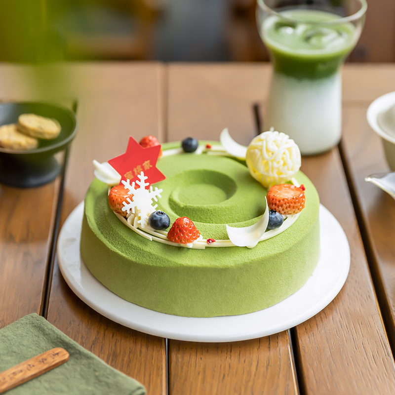 【抹茶小山园】蜜桃家抹茶蛋糕芝士慕斯生日蛋糕成都同城配送