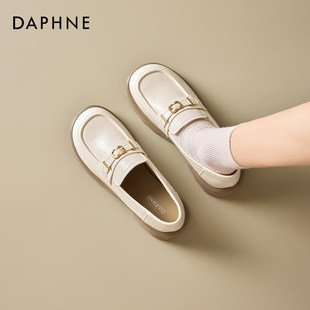 达芙妮厚底乐福鞋女款2026新款春季单鞋配裙子百搭英伦风jk小皮鞋