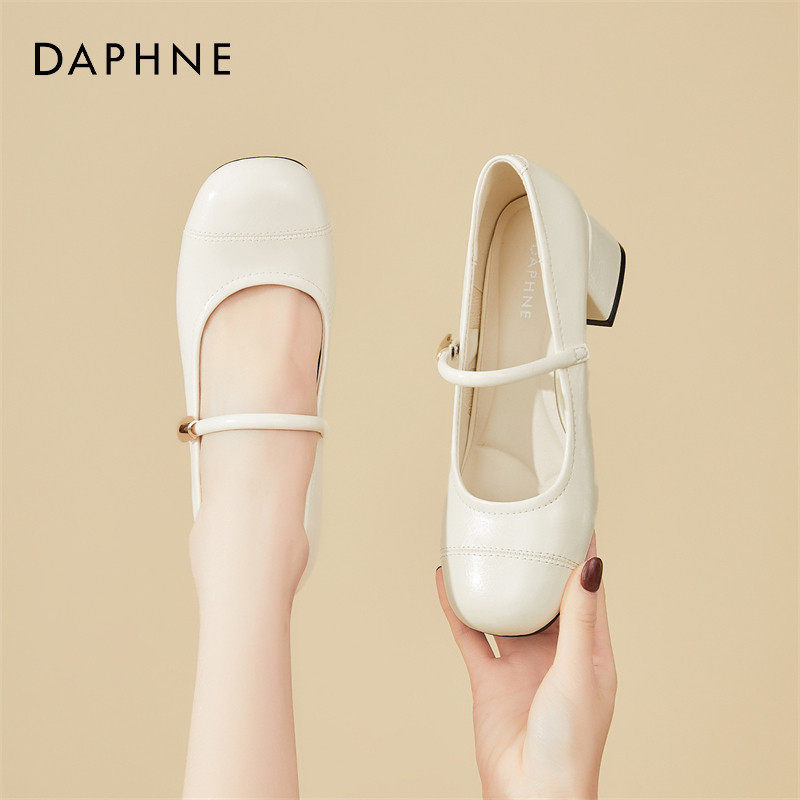 达芙妮法式玛丽珍鞋女2026新款春季女鞋子粗跟厚底百搭单鞋配裙子,女鞋,玛丽珍鞋,淘宝优惠券,粉丝福利购,淘宝优惠卷