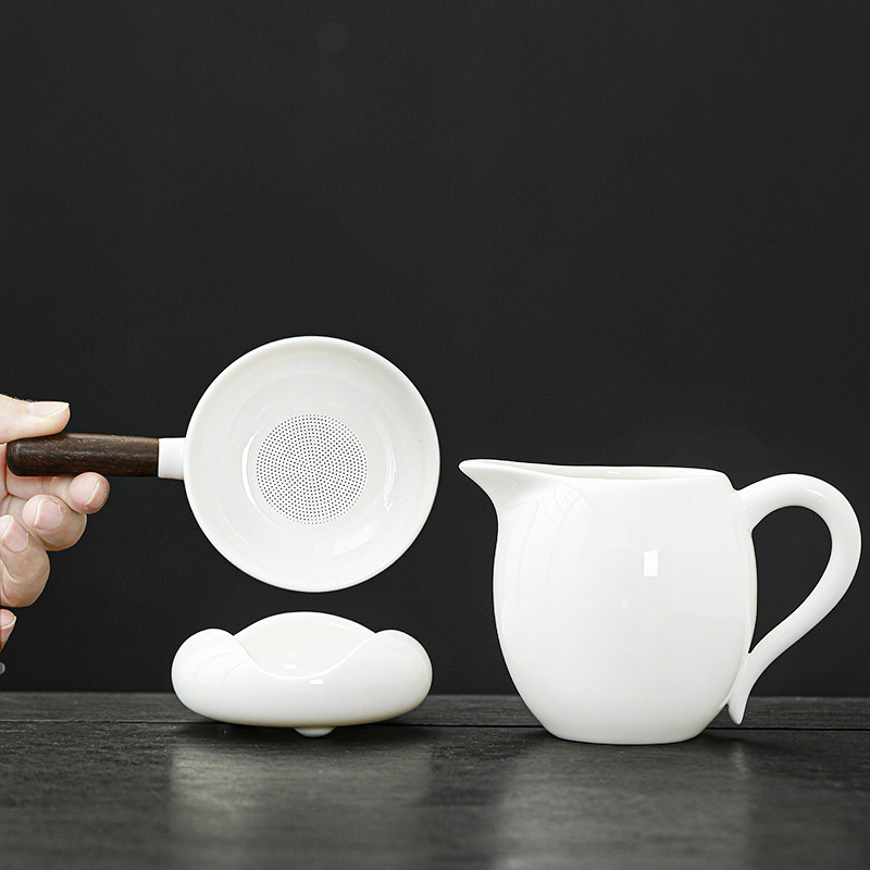 德化白瓷羊脂玉美人公道杯茶海陶瓷茶漏分茶器中式功夫茶具匀杯,餐饮具,公道杯,淘宝优惠券,粉丝福利购,淘宝优惠卷