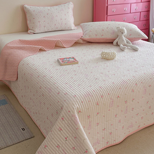 2025新款 双面全棉夹棉床盖榻榻米炕盖床铺盖加厚纯棉床单三件套