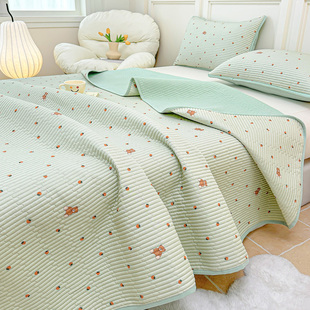 莱赛尔天丝凉感床盖夹棉炕盖榻榻米床铺盖加厚床单三件套2025新款