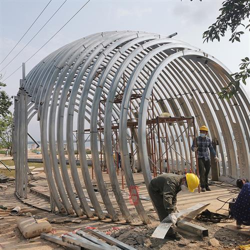 户外大型钢结构廊架欧式抽像精选不锈钢景观雕塑一件代发