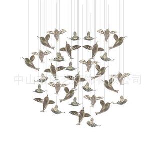 酒店大厅复式楼梯装饰吊灯现代别墅公寓沙盘大堂工程非标制作灯