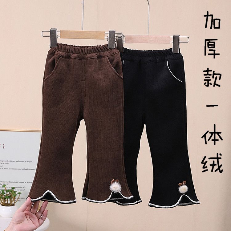女童宝宝冬季一体绒喇叭