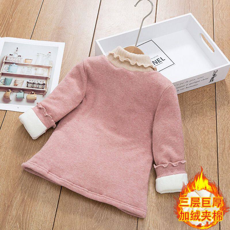 女童打底衫三层巨厚保暖
