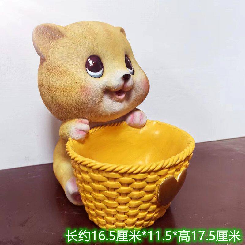 크리 에이 티브 홈 거실 신발 캐비닛 입구 귀여운 강아지 키 보관 상자 식탁 입구 TV 캐비닛 장식 장식품