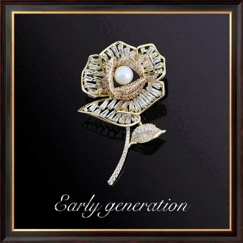 玫瑰花胸针胸花高档女奢华时尚气质女士西装大衣优雅配饰节日礼物