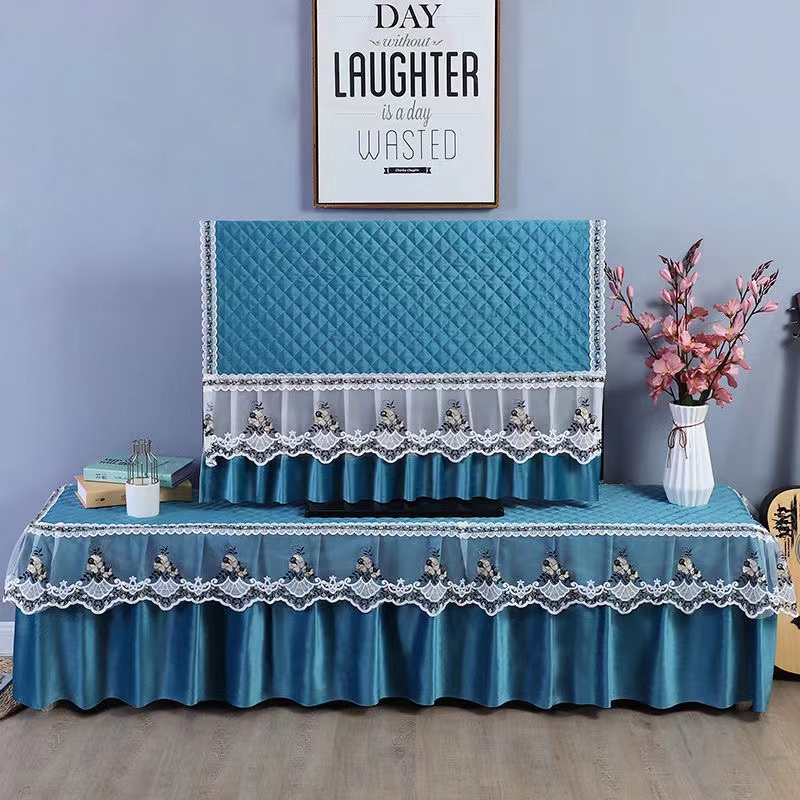 新款电视机防尘罩套盖布蕾丝简约