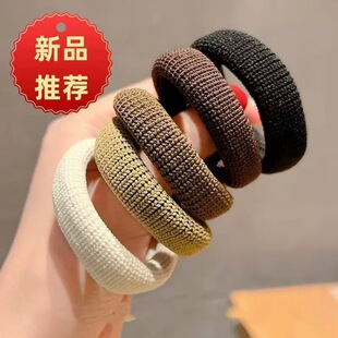 发圈彩色高弹力无接缝毛巾圈加粗橡皮筋头绳强拉不断不伤发发绳