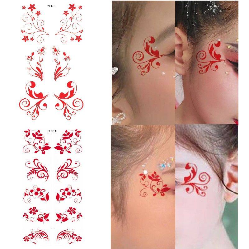 古风古装儿童眼角贴脸部化妆表演舞蹈演出舞台妆比赛节日男童女童