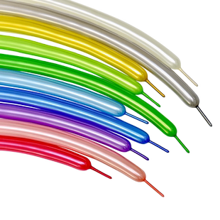 透明珠光金属加厚魔术马卡龙儿童造型装饰银色260长条花束气球diy