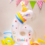 Свежий брендовый белый цифровой воздушный шар, детское вечернее платье