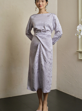 miss fantasy 中式提花半裹式连衣裙FCF1DRS067