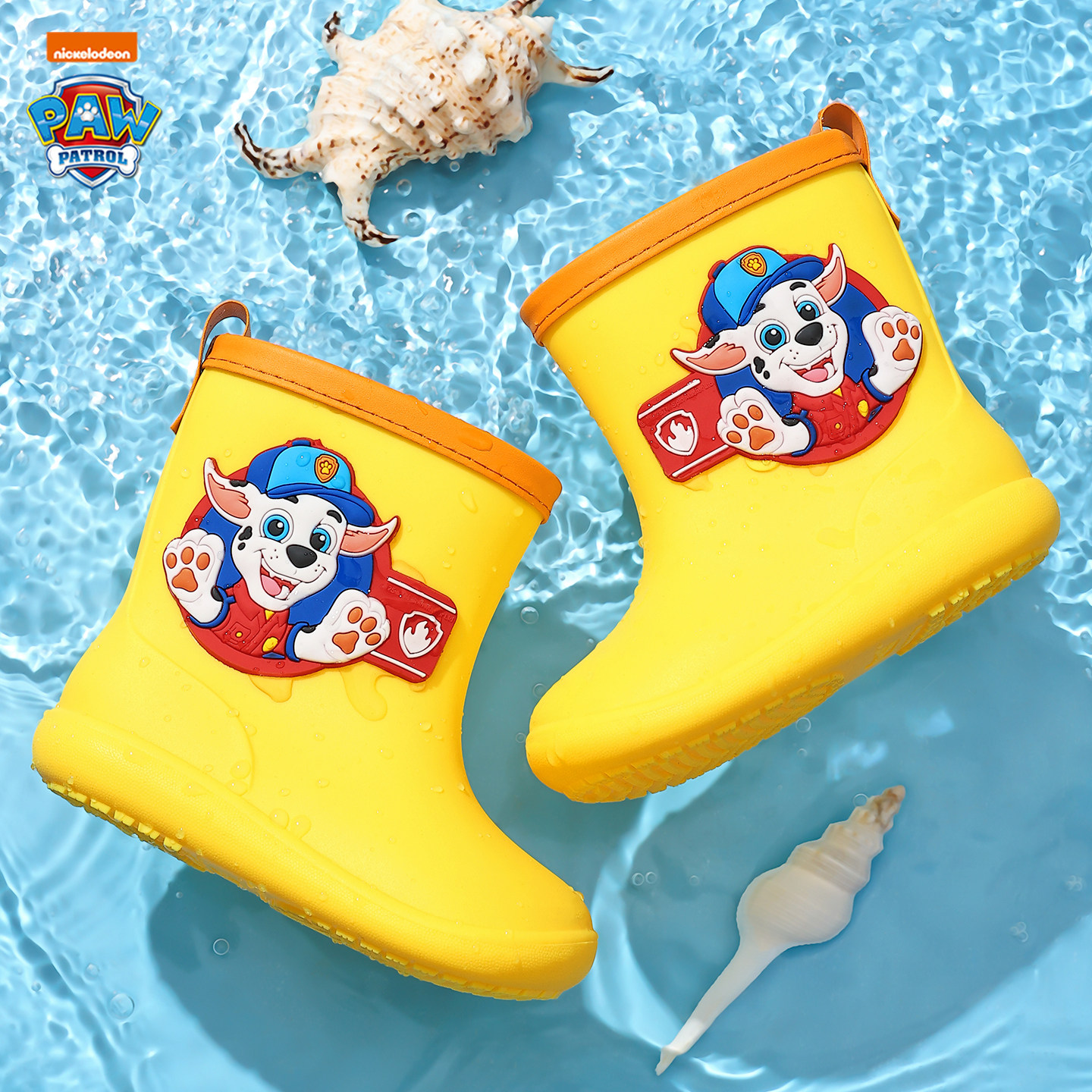 汪汪队儿童雨鞋防水防滑男童加厚耐磨水鞋防雨脚套小学生雨靴女童