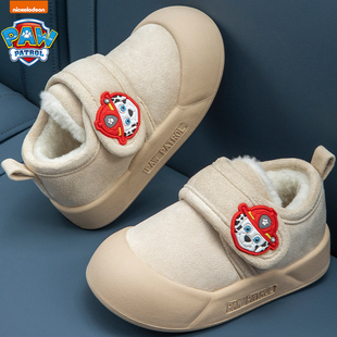 汪汪队儿童棉鞋宝宝小孩包跟鞋女童室内居家棉鞋加绒保暖男孩鞋子