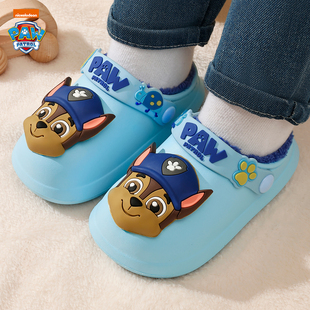 汪汪队儿童棉拖鞋冬季包跟居家保暖防滑防水舒适棉鞋男女孩中大童