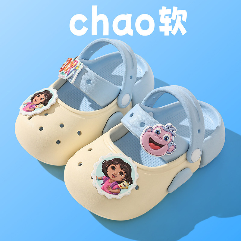 朵拉正品儿童凉拖鞋凉鞋两穿夏季图片