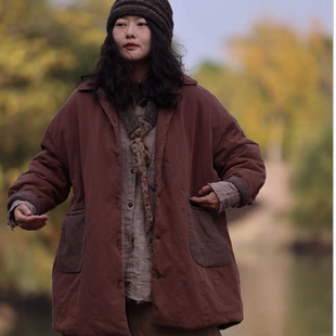 小红分享-衣路做旧贴布口袋开衫棉衣27288（长81围146）