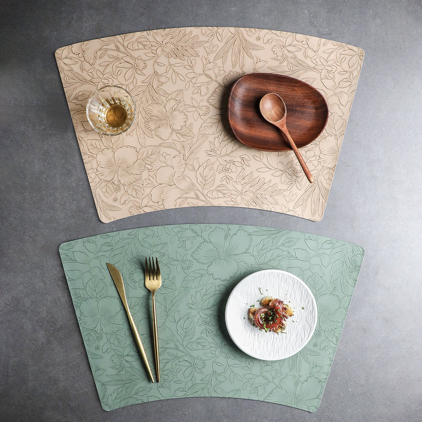 扇形餐垫防水防油防滑餐厅圆桌垫餐桌垫隔热西餐垫家用皮革餐具垫,餐饮具,餐垫,淘宝优惠券,粉丝福利购,淘宝优惠卷