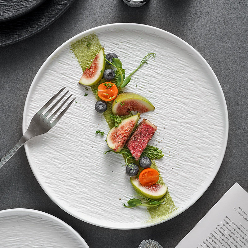 牛排餐盘岩石纹磨砂西餐盘陶瓷家用早餐盘菜盘高级感创意餐厅摆盘,餐饮具,盘,淘宝优惠券,粉丝福利购,淘宝优惠卷